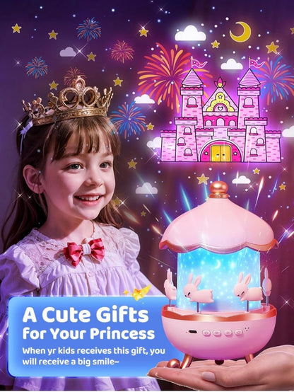 GlowBunny Starry Night Lamp – Music & Rotating Light Show